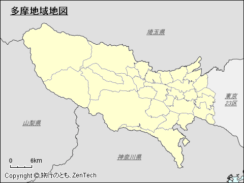 多摩地域地図