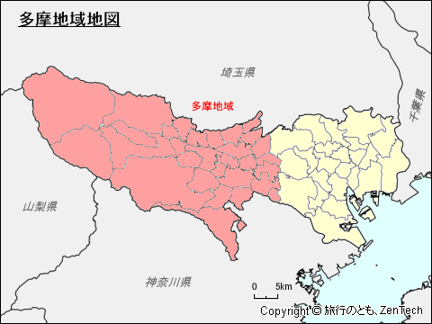 東京都多摩地域地図
