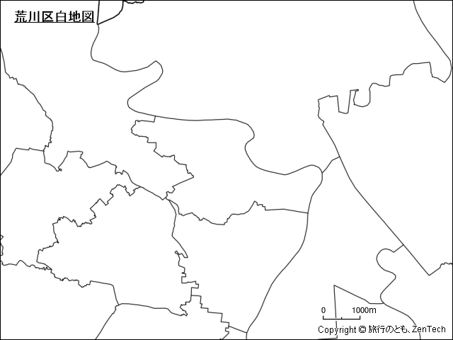 荒川区白地図