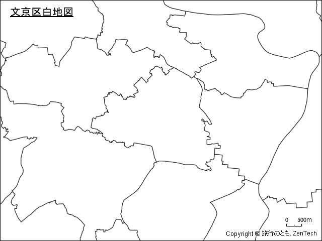 文京区白地図