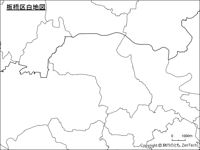 板橋区白地図