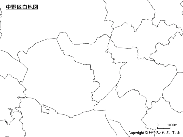 中野区白地図
