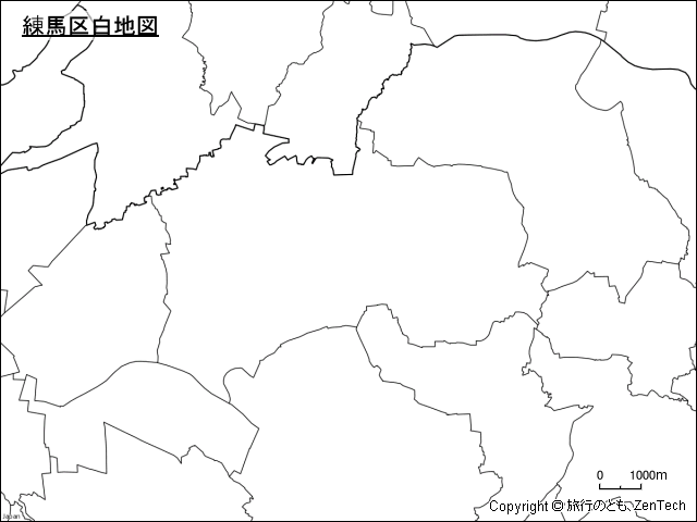 練馬区白地図