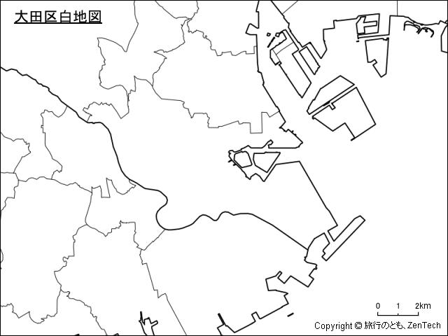 大田区白地図