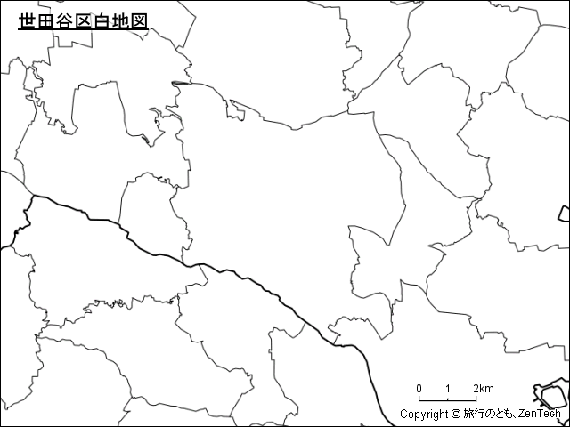 世田谷区白地図