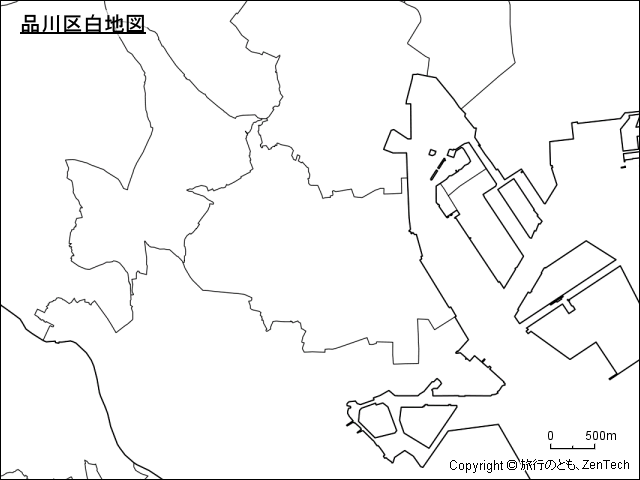 品川区白地図