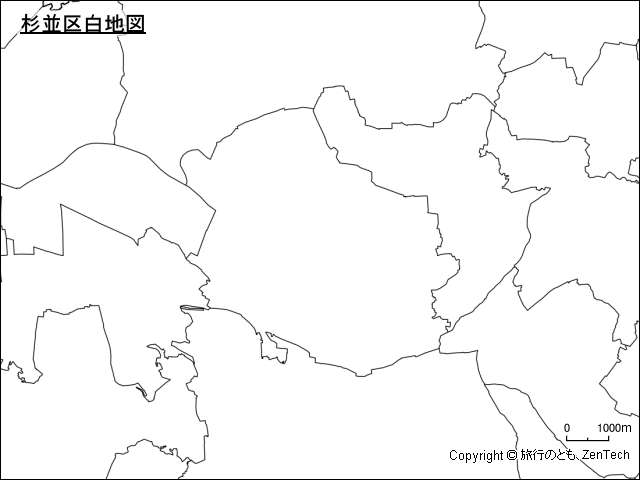 杉並区白地図