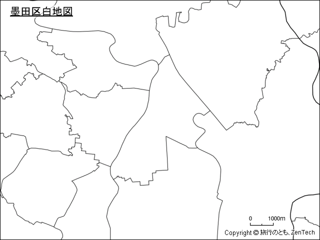 墨田区白地図