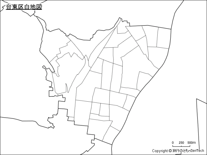 東京都 台東区地図 旅行のとも Zentech