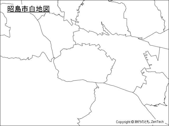 昭島市白地図