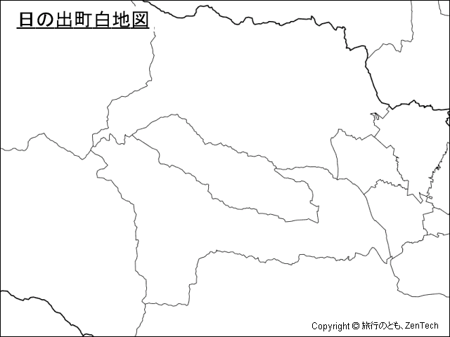 日の出町白地図