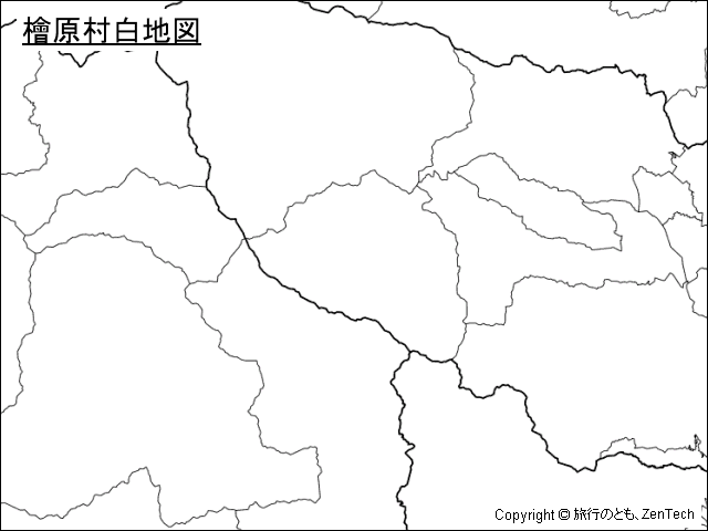 檜原村白地図
