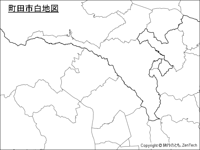 町田市白地図