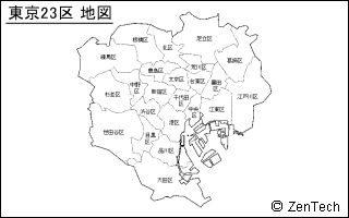 東京23区地図