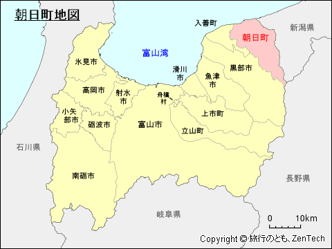 富山県朝日町地図