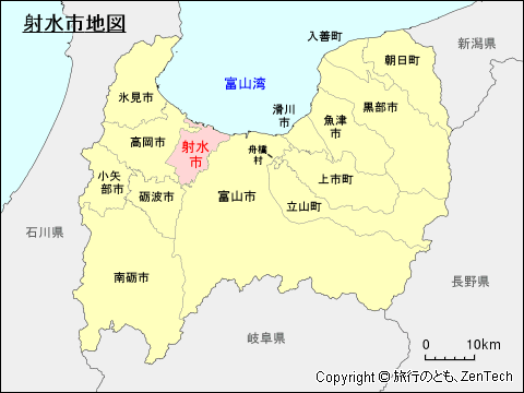 富山県射水市地図