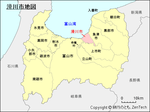 富山県滑川市地図