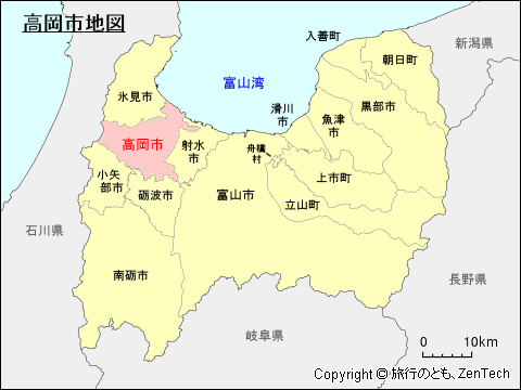 富山県高岡市地図