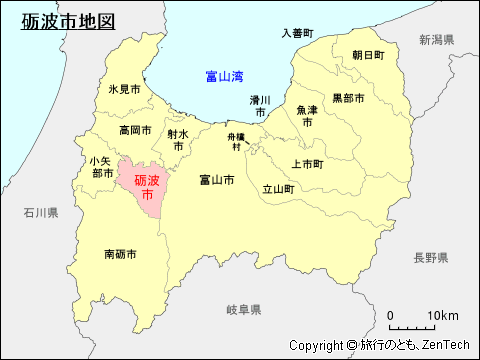 富山県砺波市地図