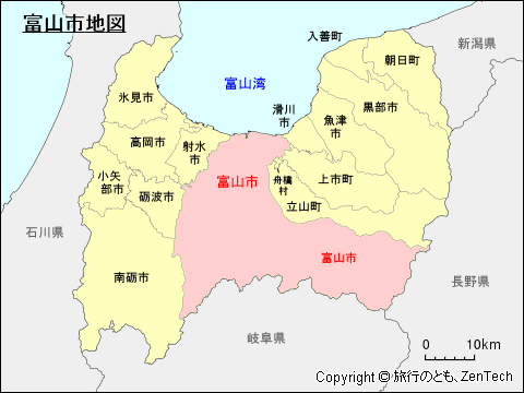 富山県富山市地図