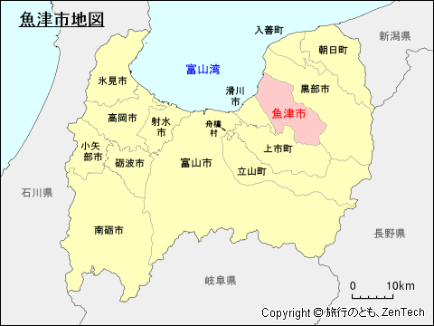 富山県魚津市地図