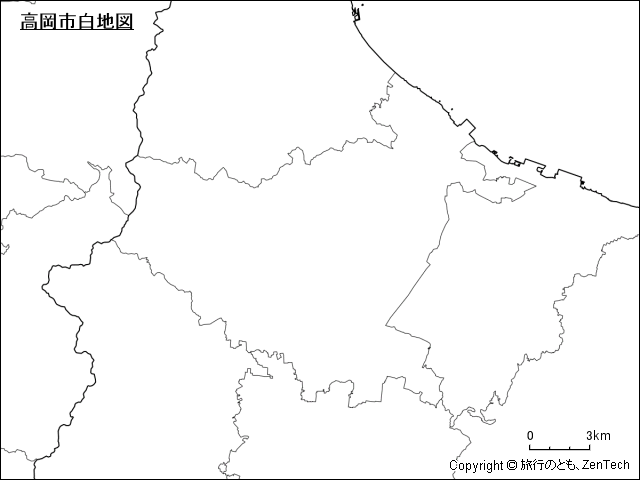 高岡市白地図
