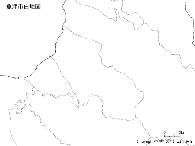 魚津市白地図
