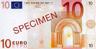 10 ユーロ Face