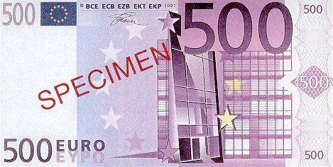 500 ユーロ Face