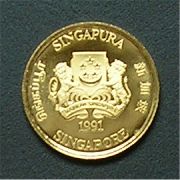 シンガポール 25ドル 金貨 裏面