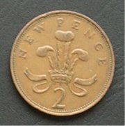 イギリス ２ペンス コイン 表面