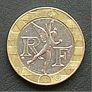 フランス １０フラン 硬貨 裏面