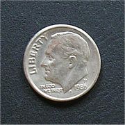 アメリカ １０セント コイン 表面