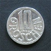 オーストリア 10グロッシェン コイン 裏面