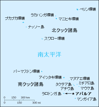 クック諸島地図