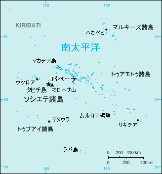 フランス領ポリネシア地図