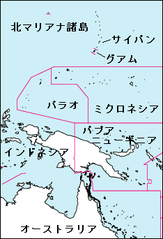 北マリアナ諸島白地図