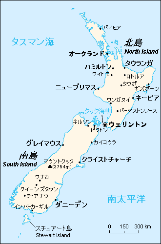 ニュージーランド地図