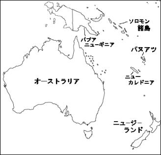 オーストラリア白地図