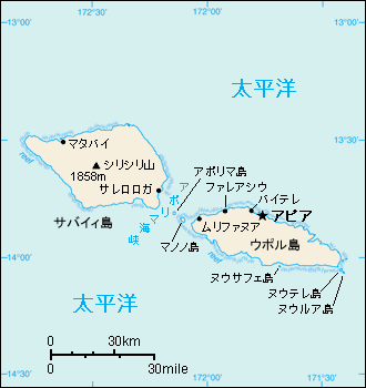 サモア地図