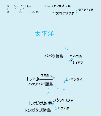 トンガ地図