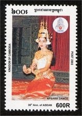 カンボジアの切手。旅行のとも、ZenTech。