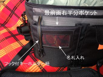 最前面右半分ポケット
