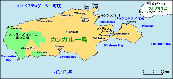 カンガルー島地図