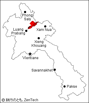 ルアンパバン地図