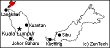 ランカウイ島の場所が判るマレーシア地図