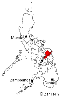 セブ島の場所が判るフィリピン地図