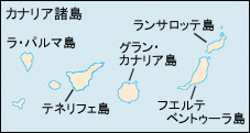 カナリア諸島地図