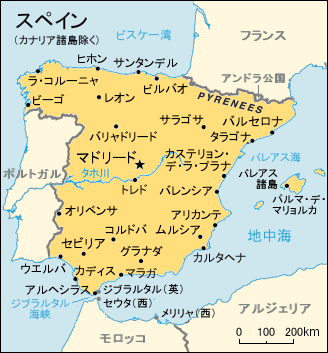 スペイン地図 旅行のとも Zentech