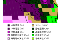 アルメニア気候区分地図